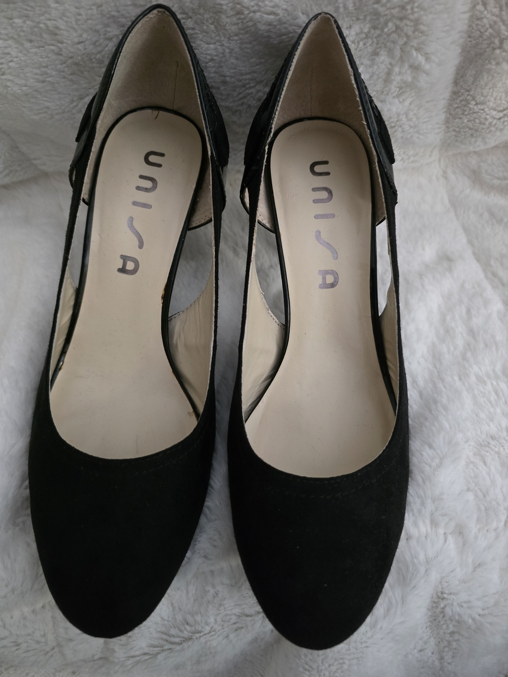 Unisa Black Suede Pointed Toe Pumps - Unisa Size 7.5